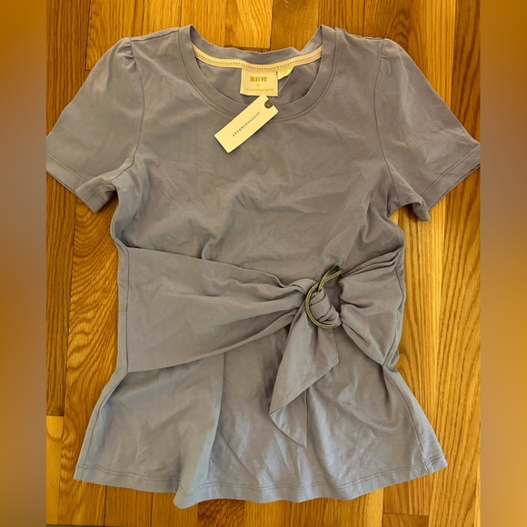Anthropologie fashion tee with adjusted waits grey size XS - Picture 1 of 5